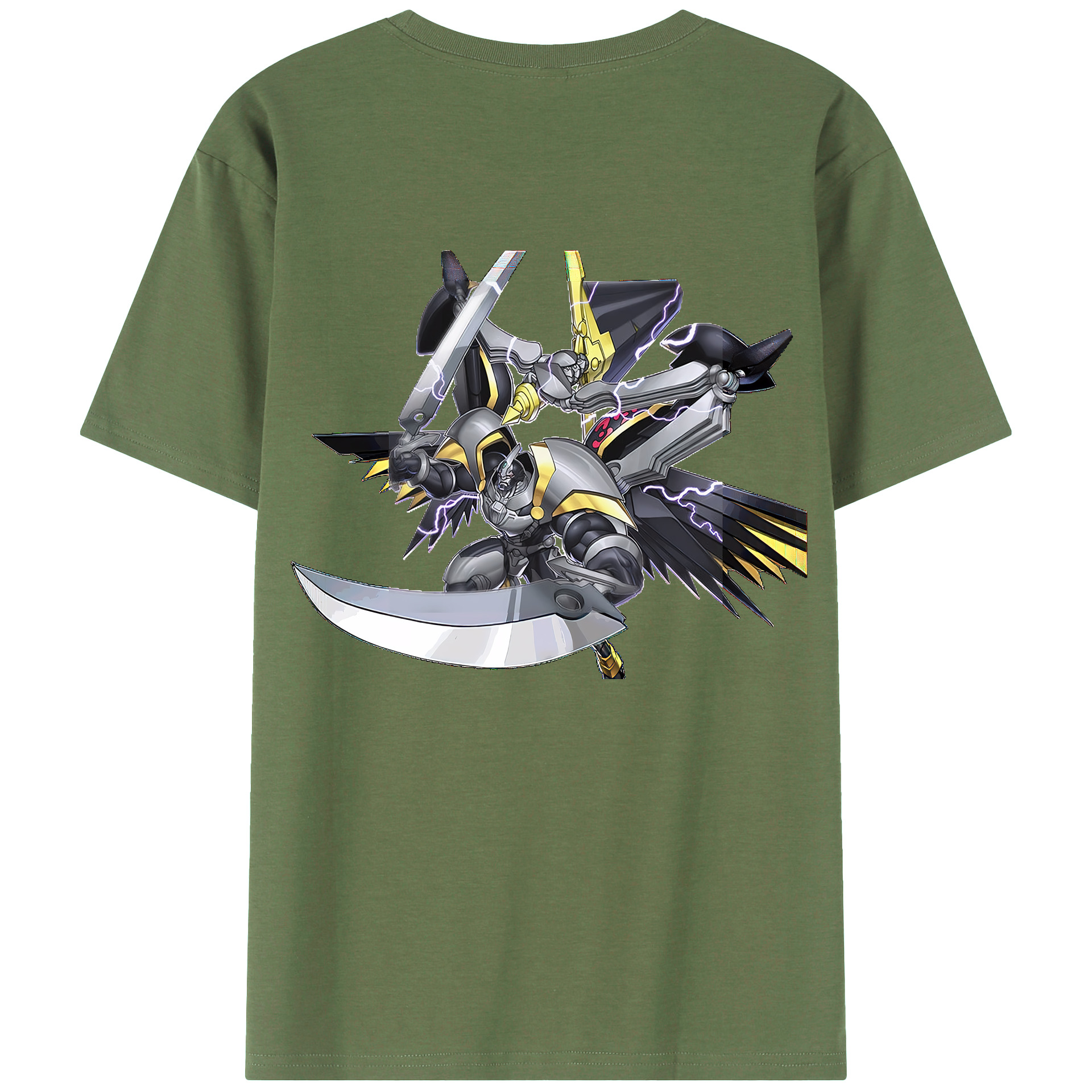 （画像用） 遊☆戯☆王 Yu-Gi-Oh! 綿100％ メンズ半袖Tシャツ（バックプリント） 通気性